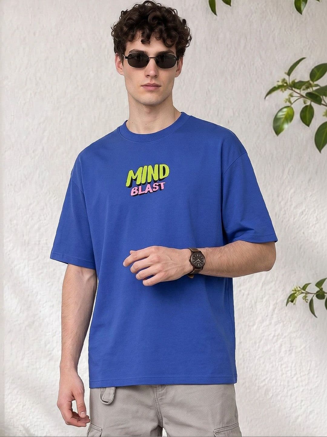 VEIRDO Men Printed Pure Cotton T-shirt thumbnail 5