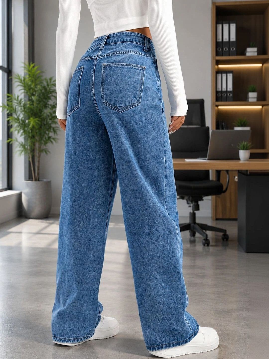 DENIMLOOK Women Flared High-Rise Light Fade Jeans thumbnail 4