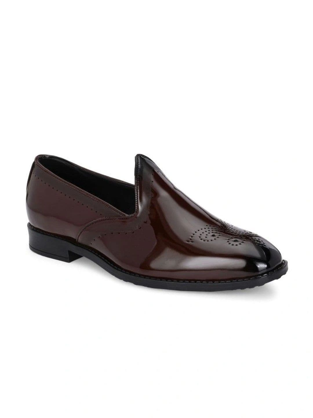 House of Pataudi Men Perforations Loafers thumbnail 4