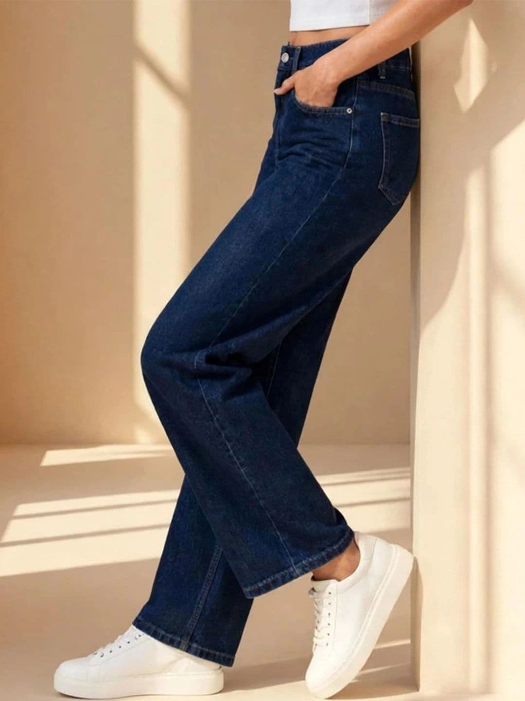 Mast & Harbour Women Classic Regular Fit Mid-Rise Stretchable Jeans thumbnail 2