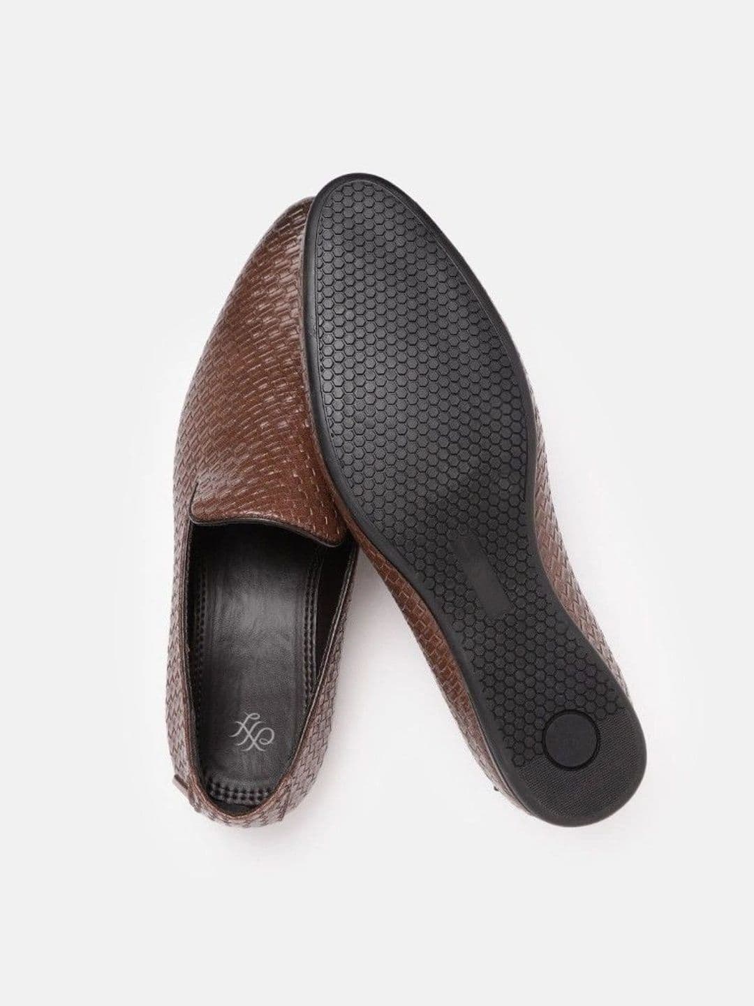 House of Pataudi Men Woven Design Loafers thumbnail 3