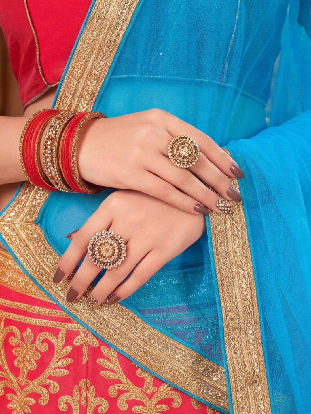 Mitera Semi-Stitched Lehenga & Unstitched Blouse With Dupatta thumbnail 4
