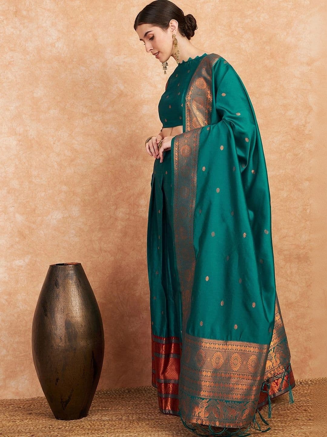 Mitera Semi-Stitched Lehenga & Unstitched Blouse With Dupatta thumbnail 7