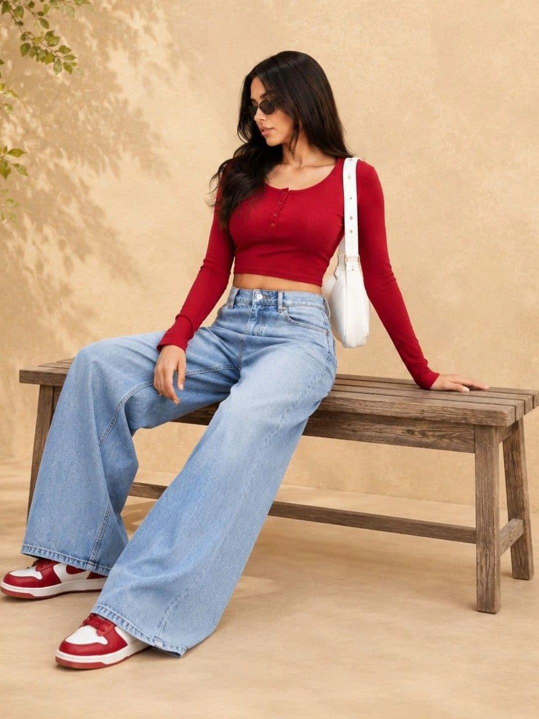 DressBerry Women Comfort Wide Leg High-Rise Light Fade Stretchable Jeans thumbnail 4