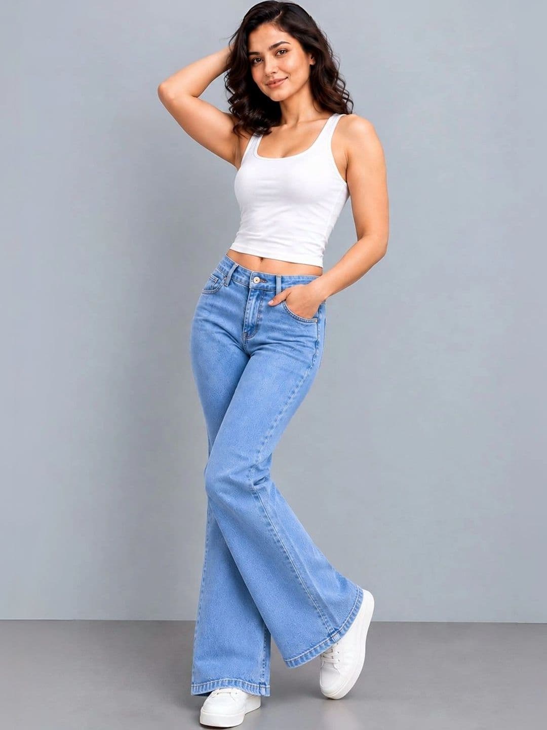ZENTLY Women Jean Bootcut High-Rise Stretchable Jeans thumbnail 6