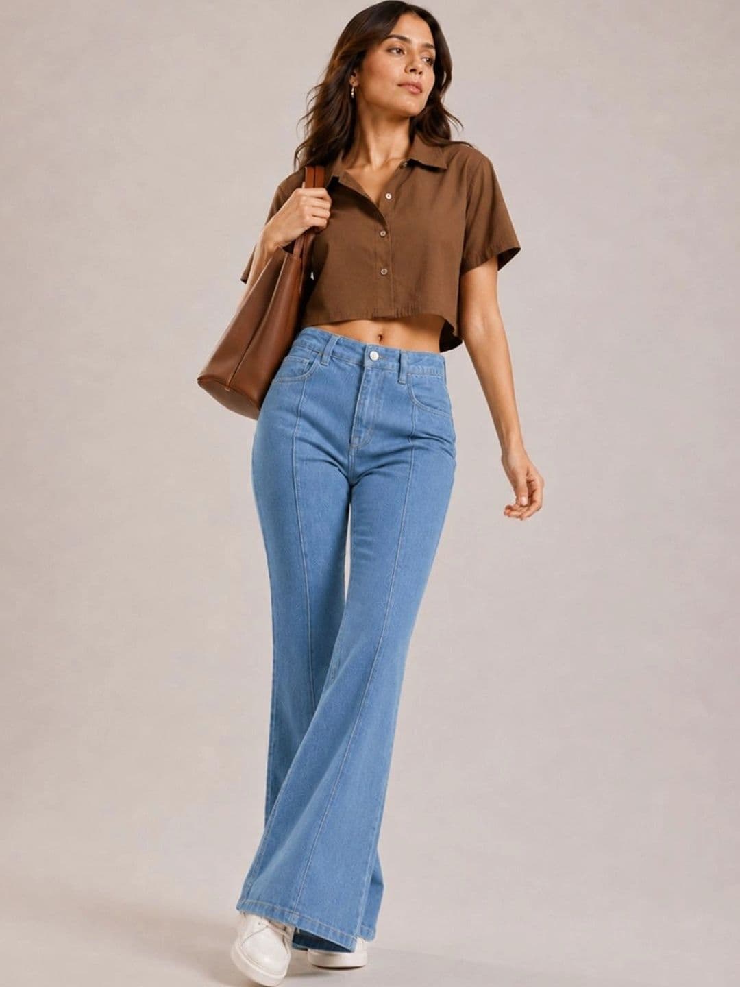ZENTLY Women Jean Bootcut High-Rise Stretchable Jeans thumbnail 4