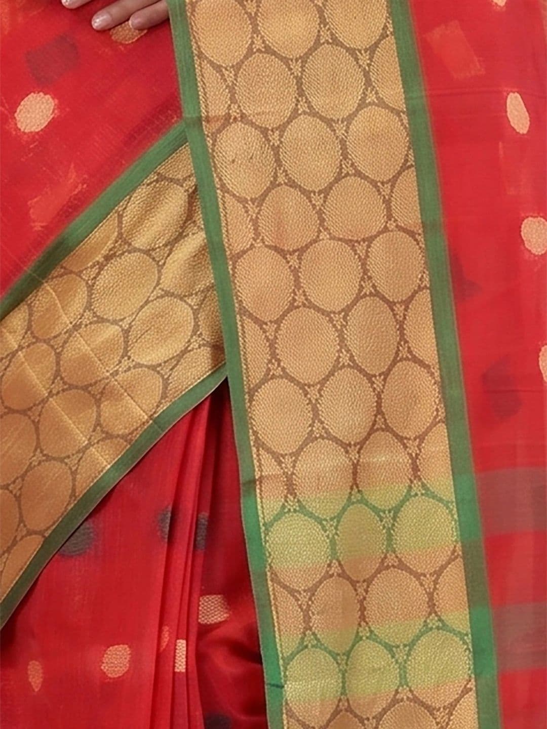 GitAsit Woven Design Zari Pure Cotton Handloom Taant Saree thumbnail 5