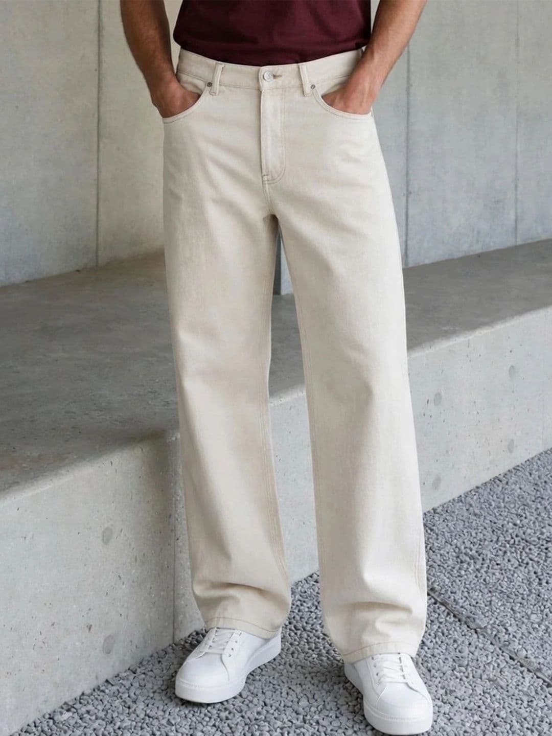 Metronaut Men Classic Regular Fit Mid-Rise Stretchable Jeans - view 1