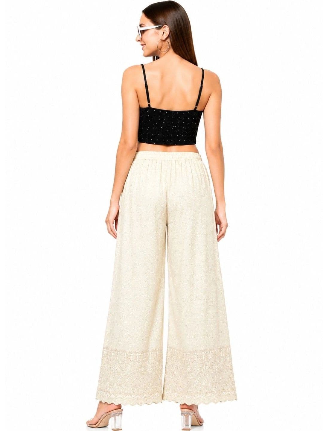 Threadbloom Women Knitted Ethnic Palazzos thumbnail 2