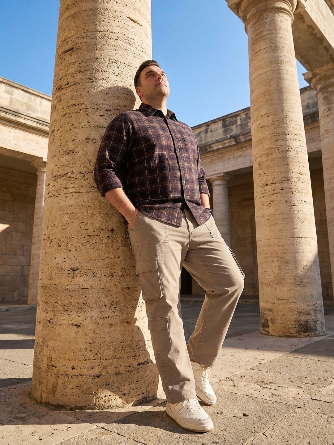 Sztori Plus Size Checked Casual Shirt thumbnail 5