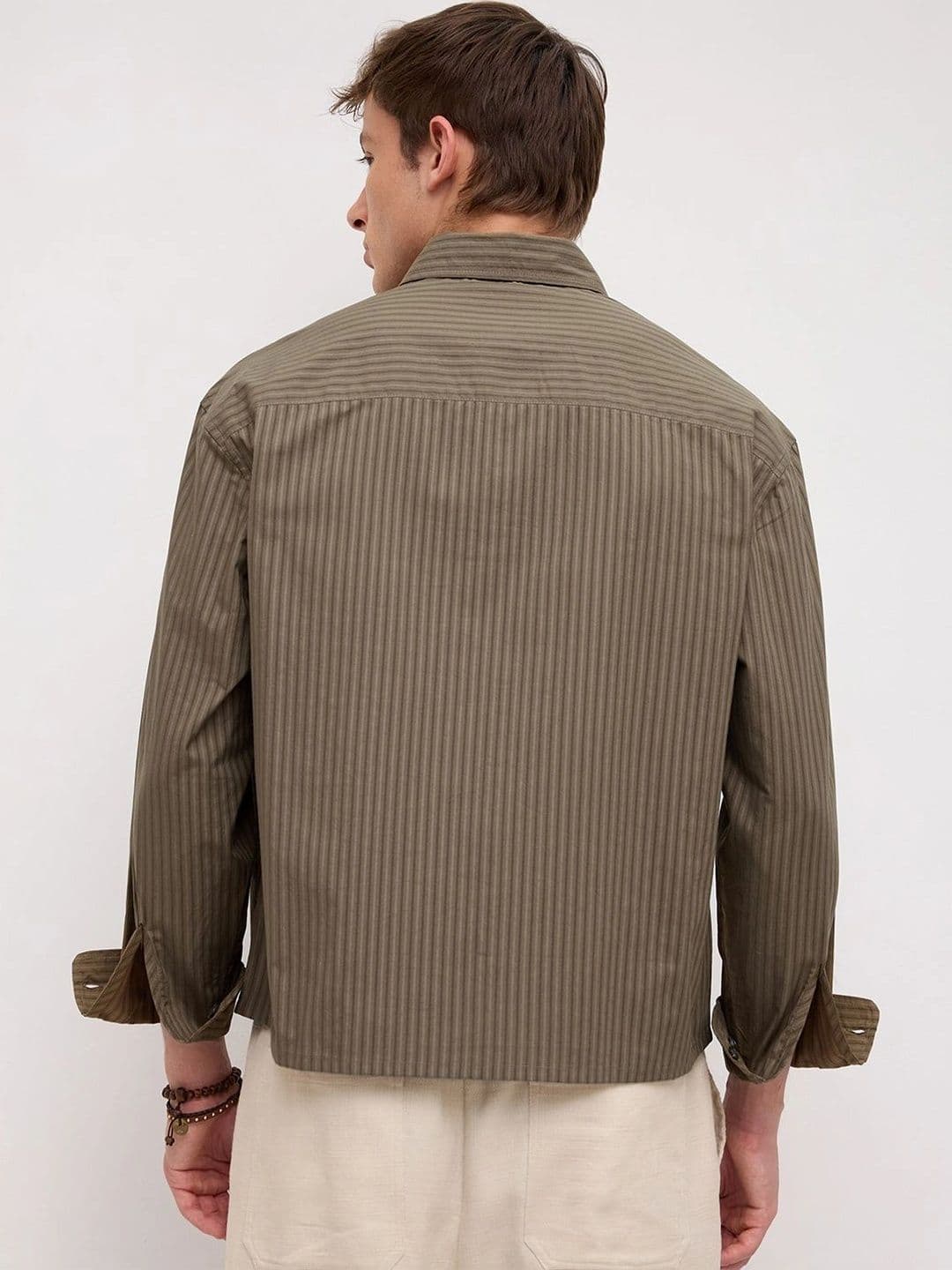 VASTRADO Men Classic Boxy Striped Casual Shirt thumbnail 3