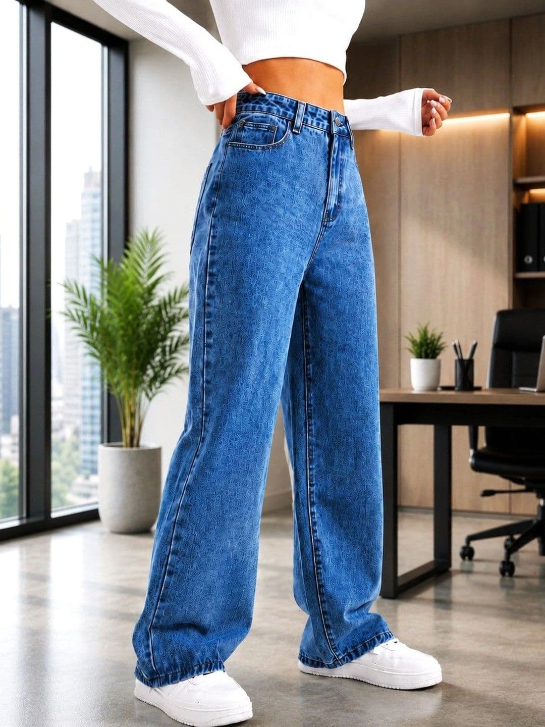 DENIMLOOK Women High-Rise Light Fade Baggy Fit Denim Jeans thumbnail 3