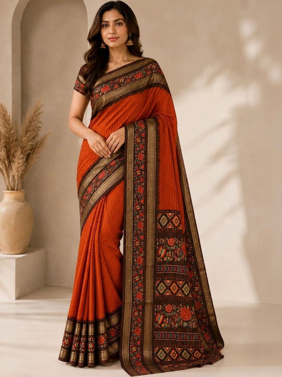 RegalDrapes Floral Zari Mysore Silk Saree - view 1