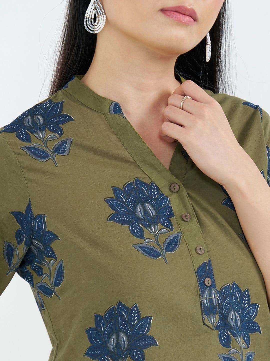 RANGMANCH BY PANTALOONS Women Floral Printed Indie Florals Kurta thumbnail 5