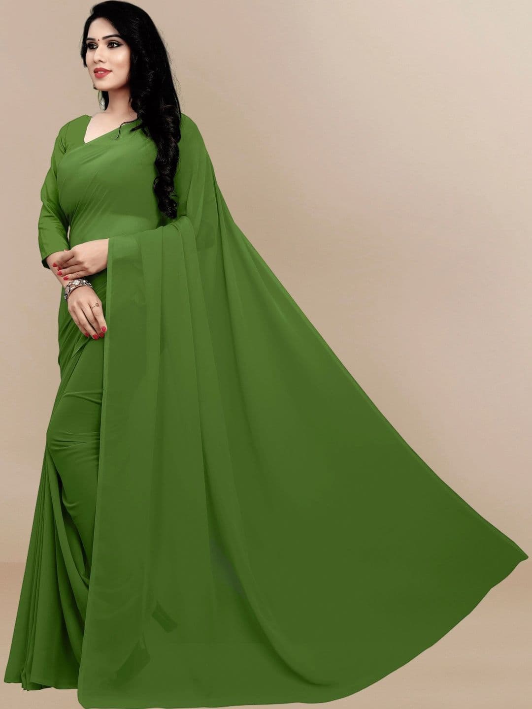 Sangria Women Pure Georgette Designer Saree thumbnail 3