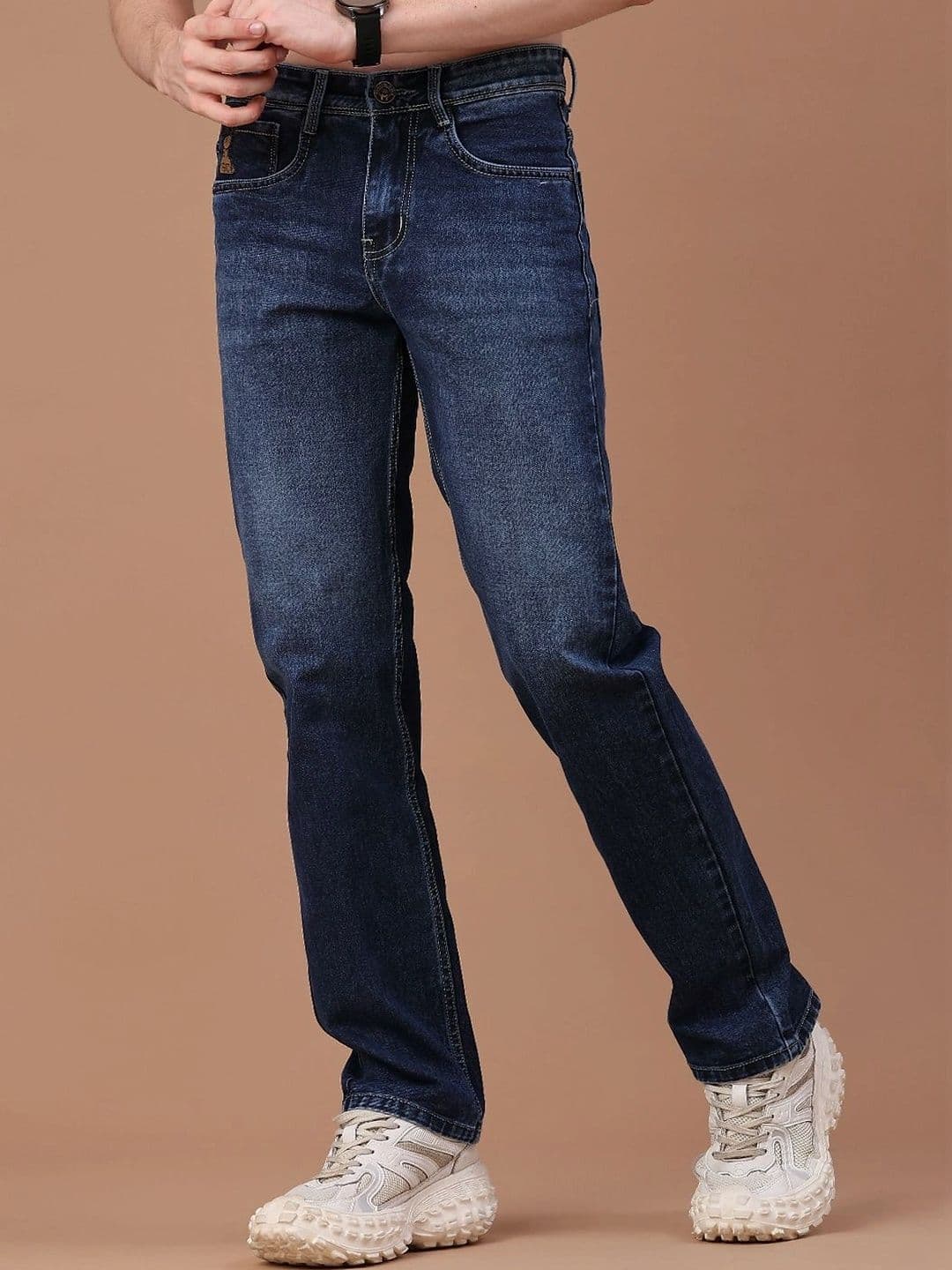 V-Mart Men Regular Fit Mid-Rise Low Distress Jeans thumbnail 3