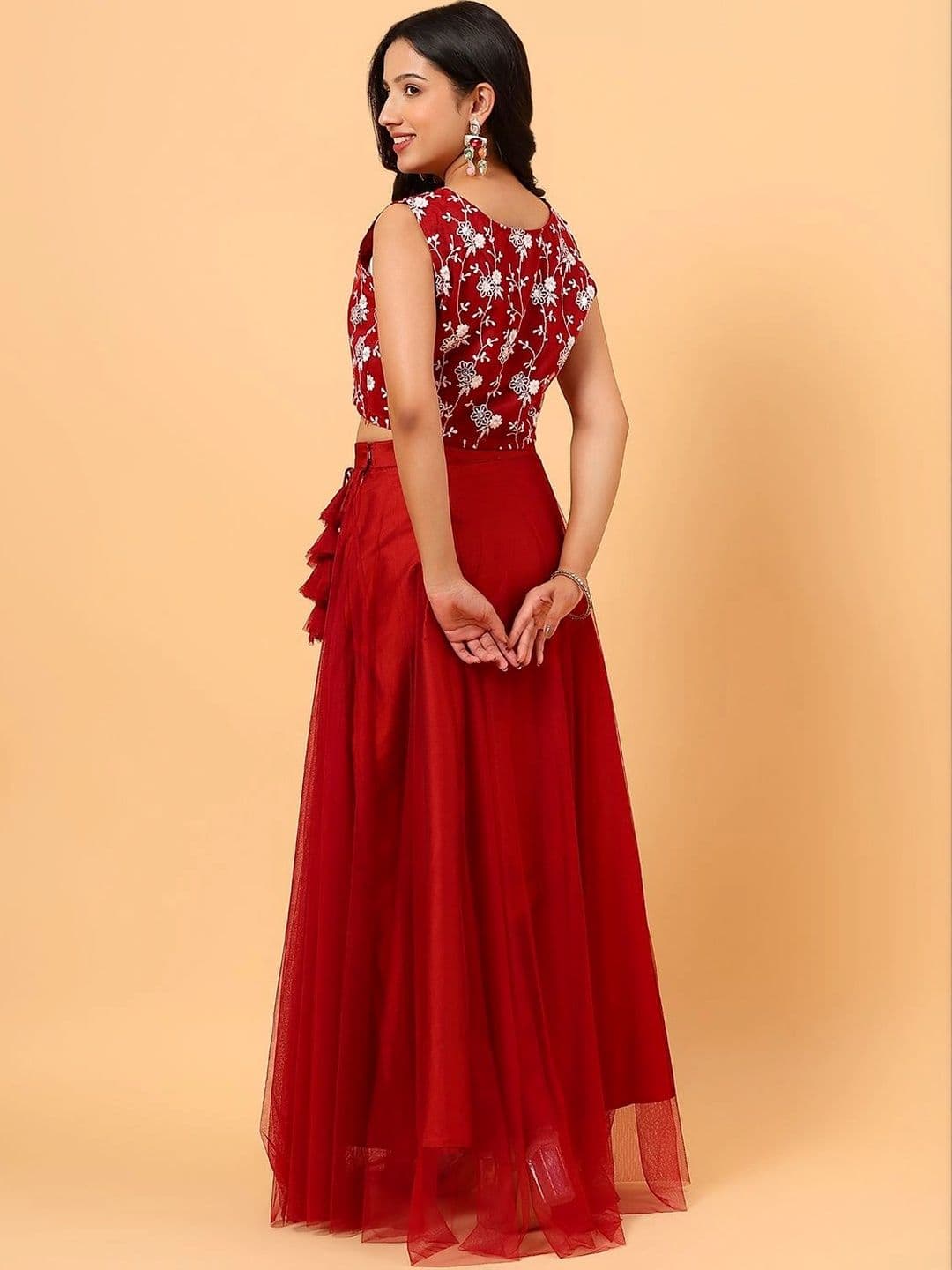 Frolic Rolic Embroidered Net Blouse & Net Skirt Set thumbnail 3