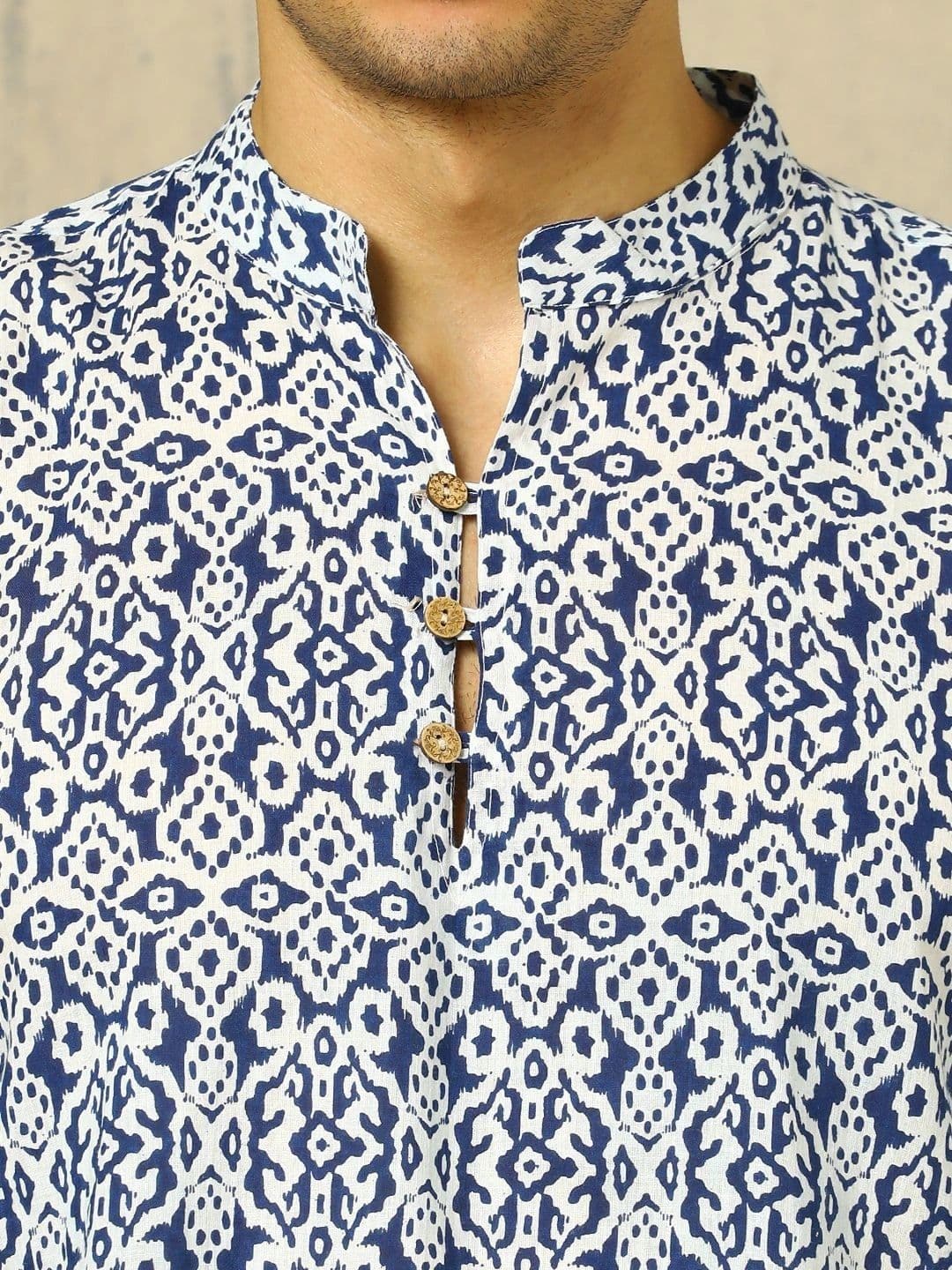 Anouk Printed Cotton Mandarin Collar Short Kurta thumbnail 7