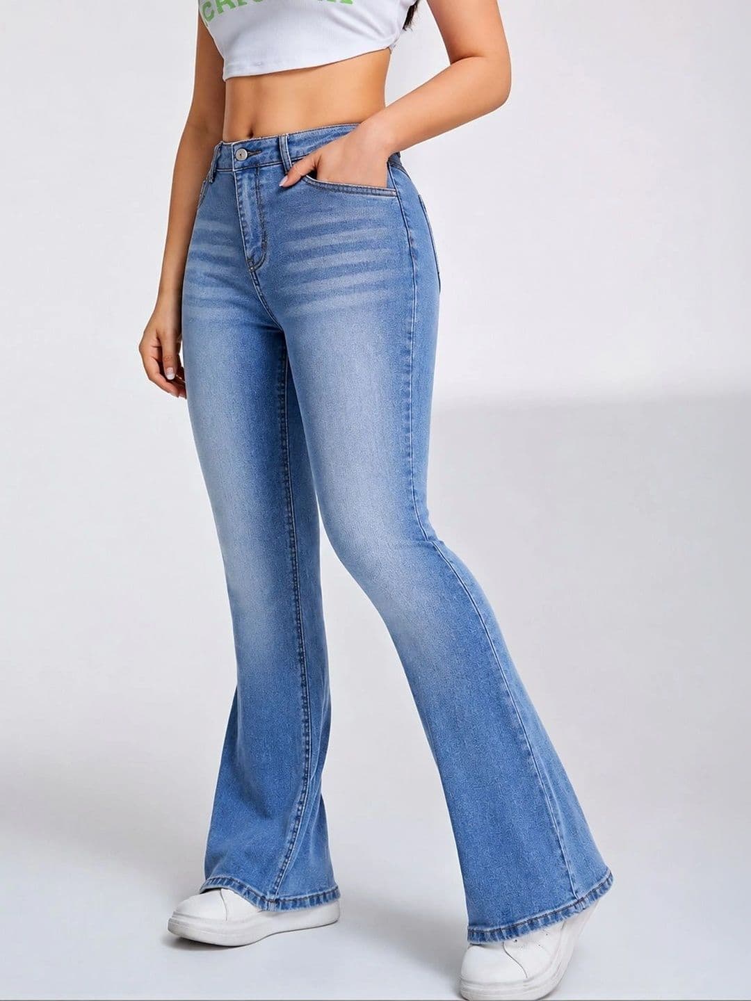 ADBUCKS Women Bootcut High-Rise Stretchable Jeans thumbnail 5