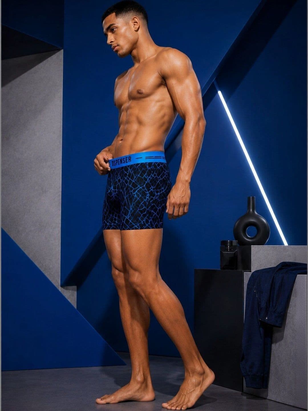DISPENSER Pack of 4 Cotton Blend Assorted Printed Trunks thumbnail 5