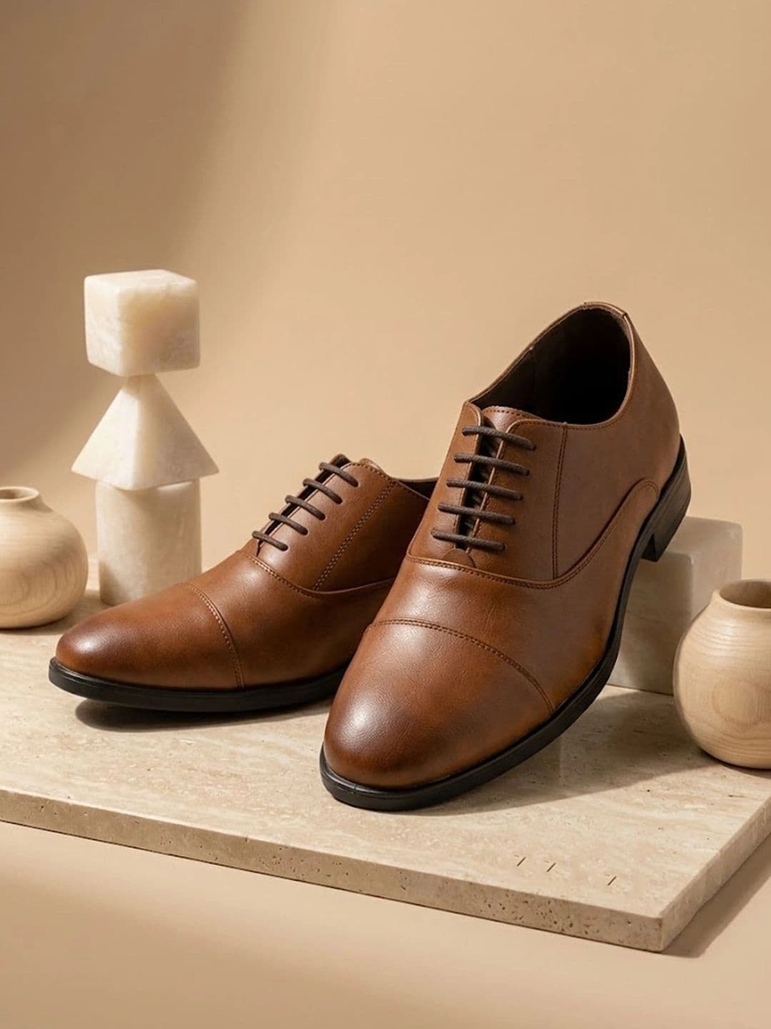 House of Pataudi Men Round Toe Lace-Ups Derbys Formal Shoes thumbnail 5