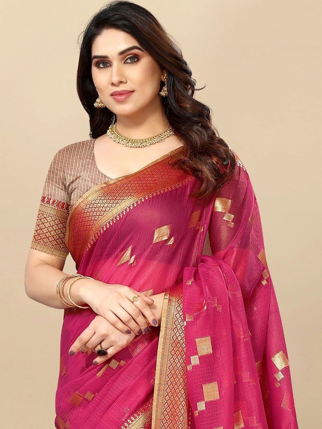 Sangria Woven Design Zari Designer Kota Saree thumbnail 2