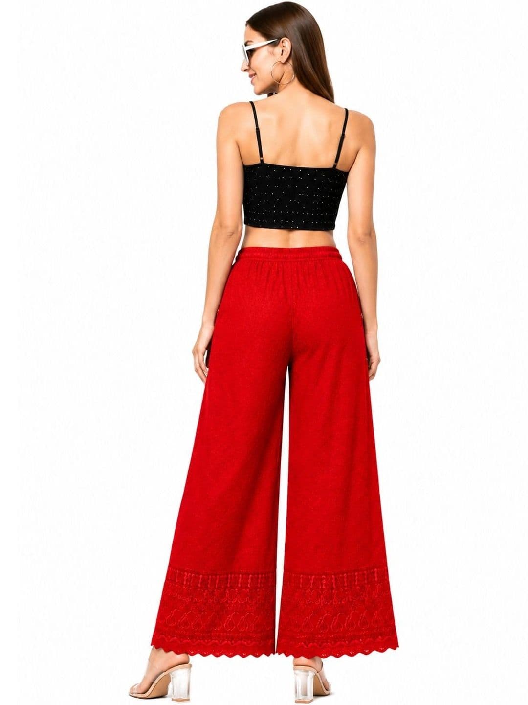 Threadbloom Women Embroidered Knitted Ethnic Palazzos thumbnail 4