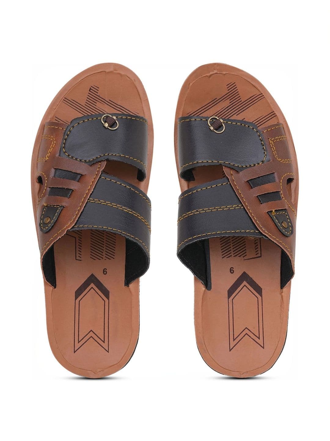 KAPYANSH Men Colourblocked Croslite Sliders thumbnail 4
