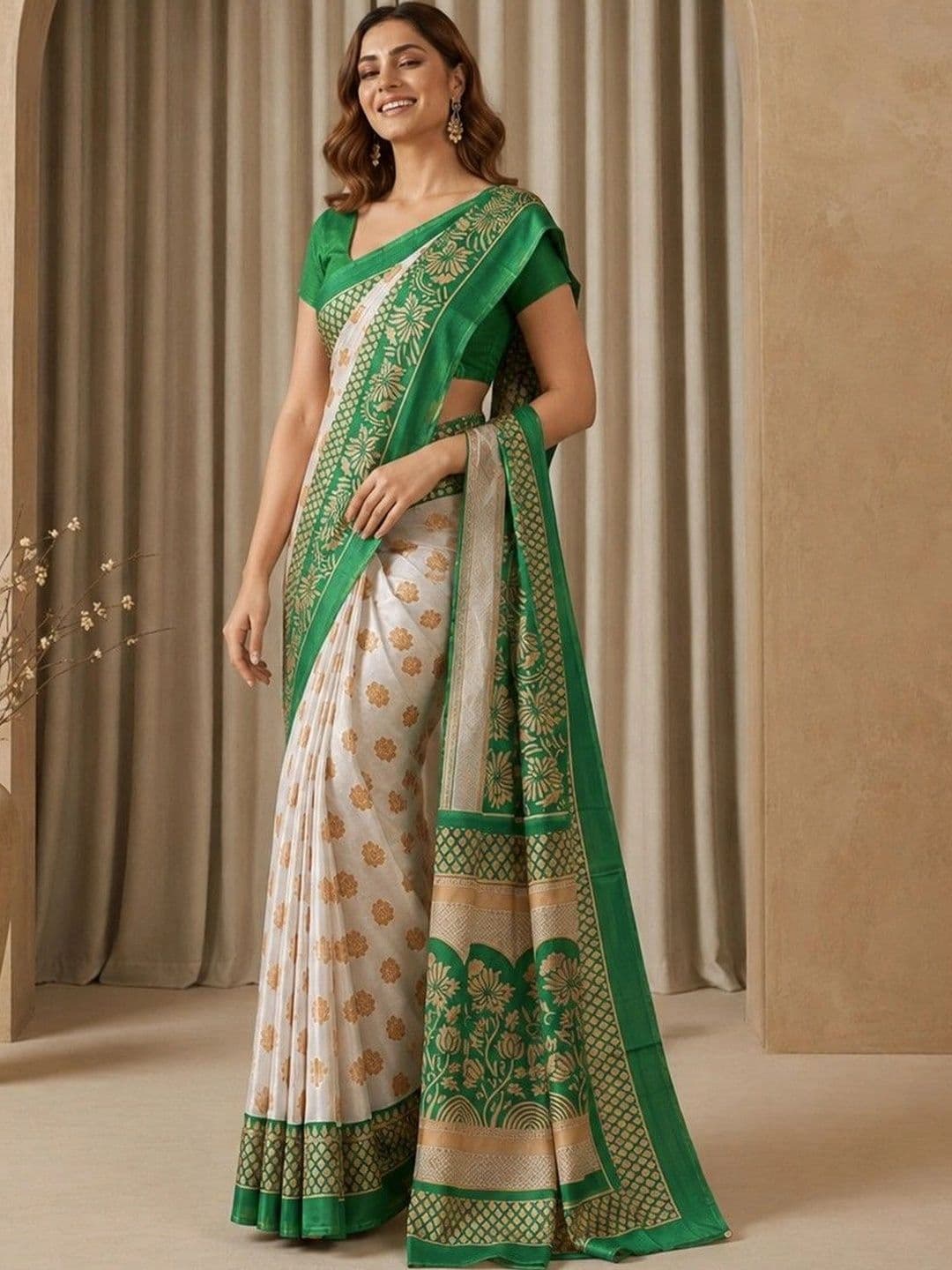 RegalDrapes Woven Design Zari Saree thumbnail 2