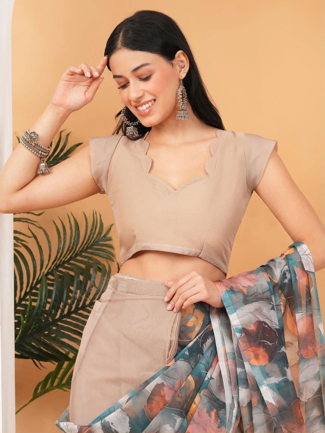 SAMANTHA Floral Zari Organza Saree thumbnail 4