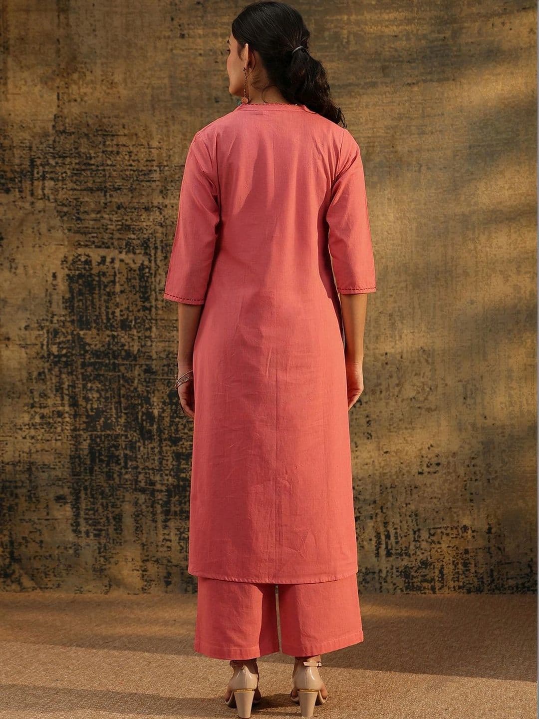 Libas Embroidered Tunic with Palazzos thumbnail 5