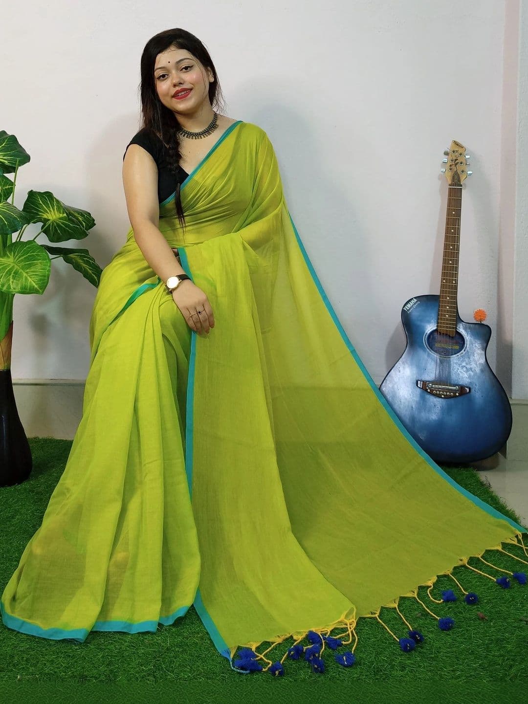 Monde Avenir  Women Pure Cotton Handloom Khadi Saree thumbnail 3