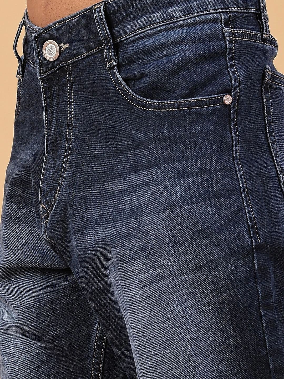 V-Mart Men Regular Fit Mid-Rise Low Distress Jeans thumbnail 4