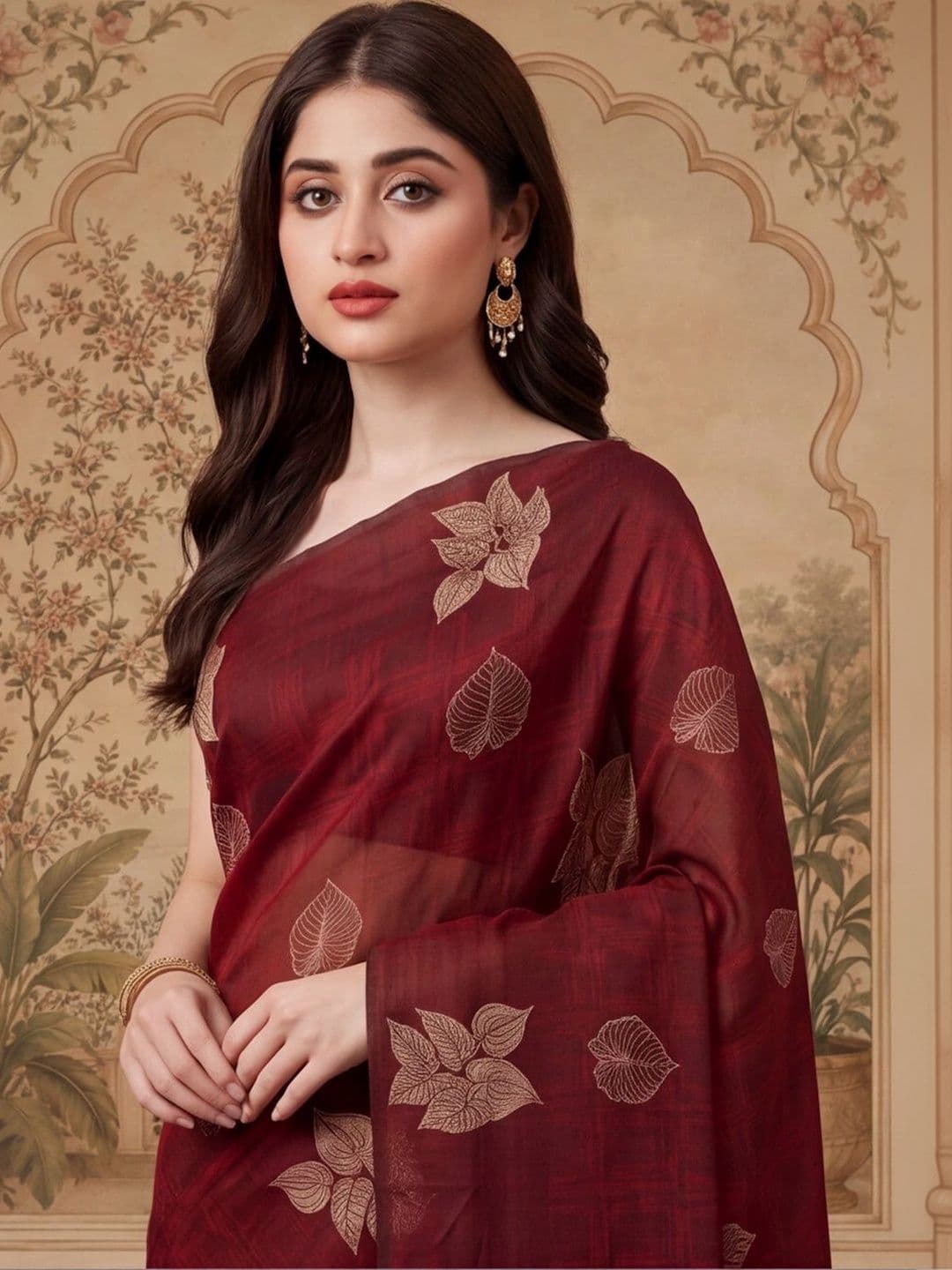 Jaipur Kurti Woven Design Zari Silk Cotton Fusion Banarasi Saree thumbnail 4