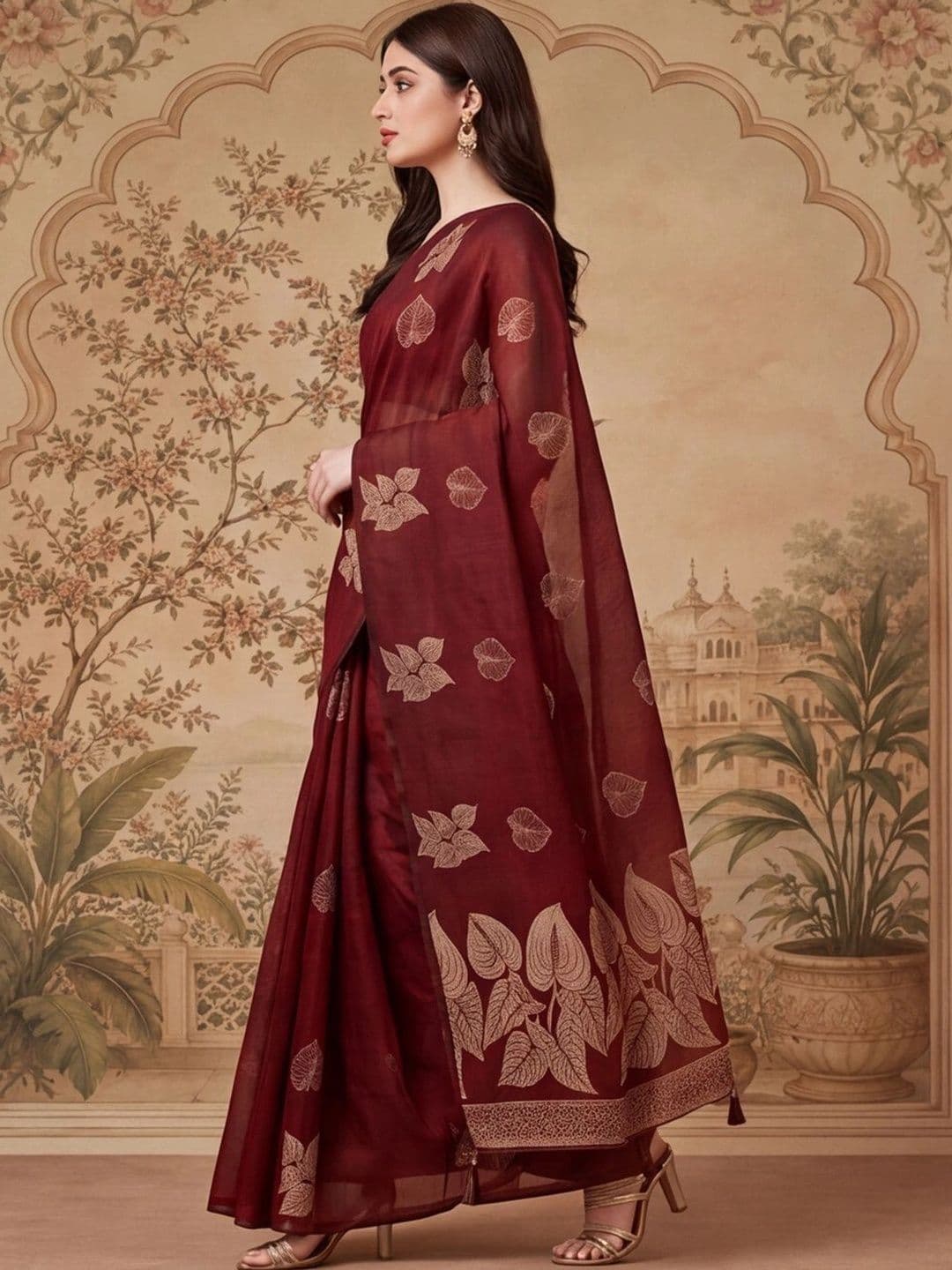 Jaipur Kurti Woven Design Zari Silk Cotton Fusion Banarasi Saree thumbnail 2