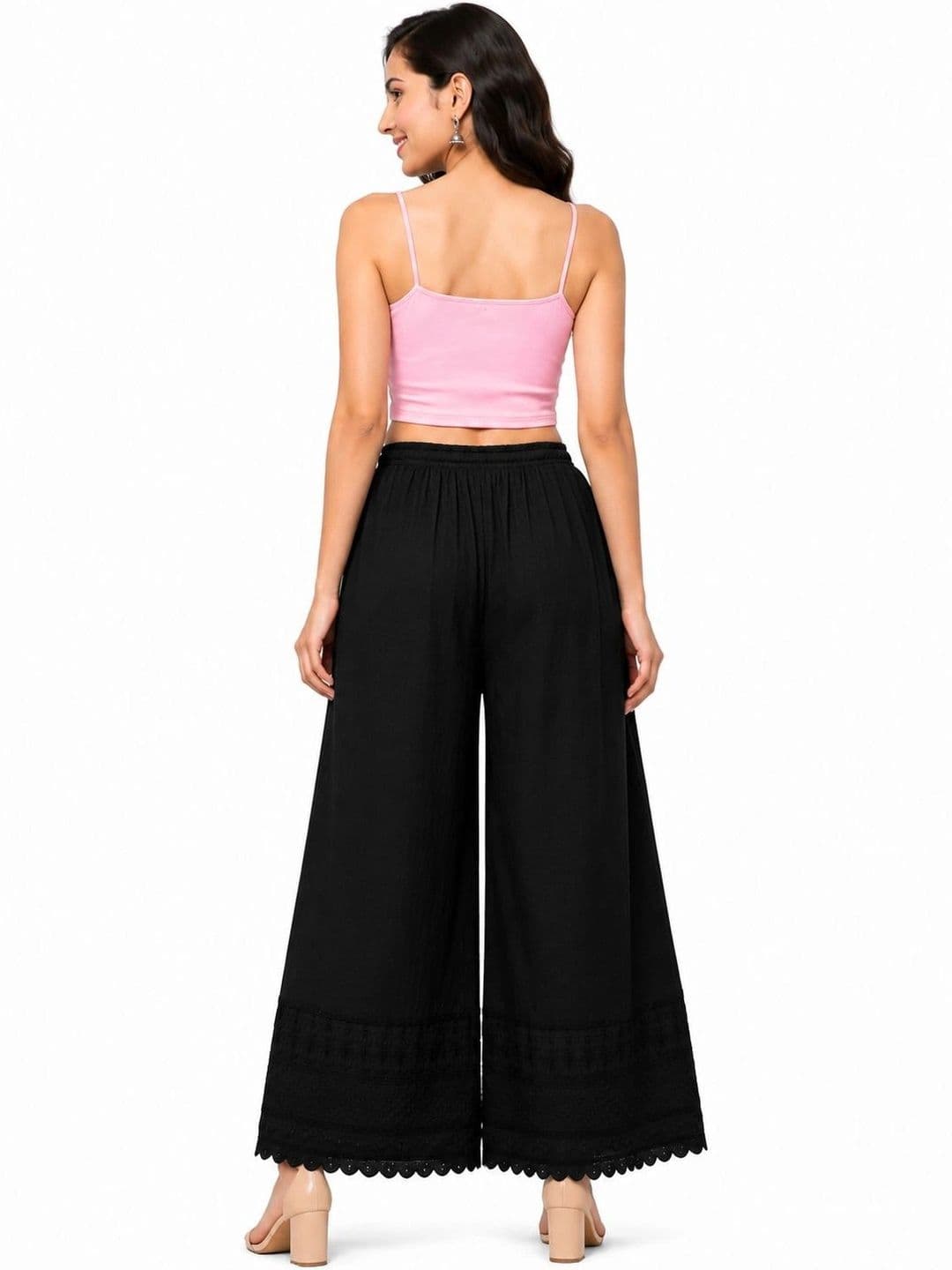 Threadbloom Women Embellished Knitted Ethnic Palazzos thumbnail 4