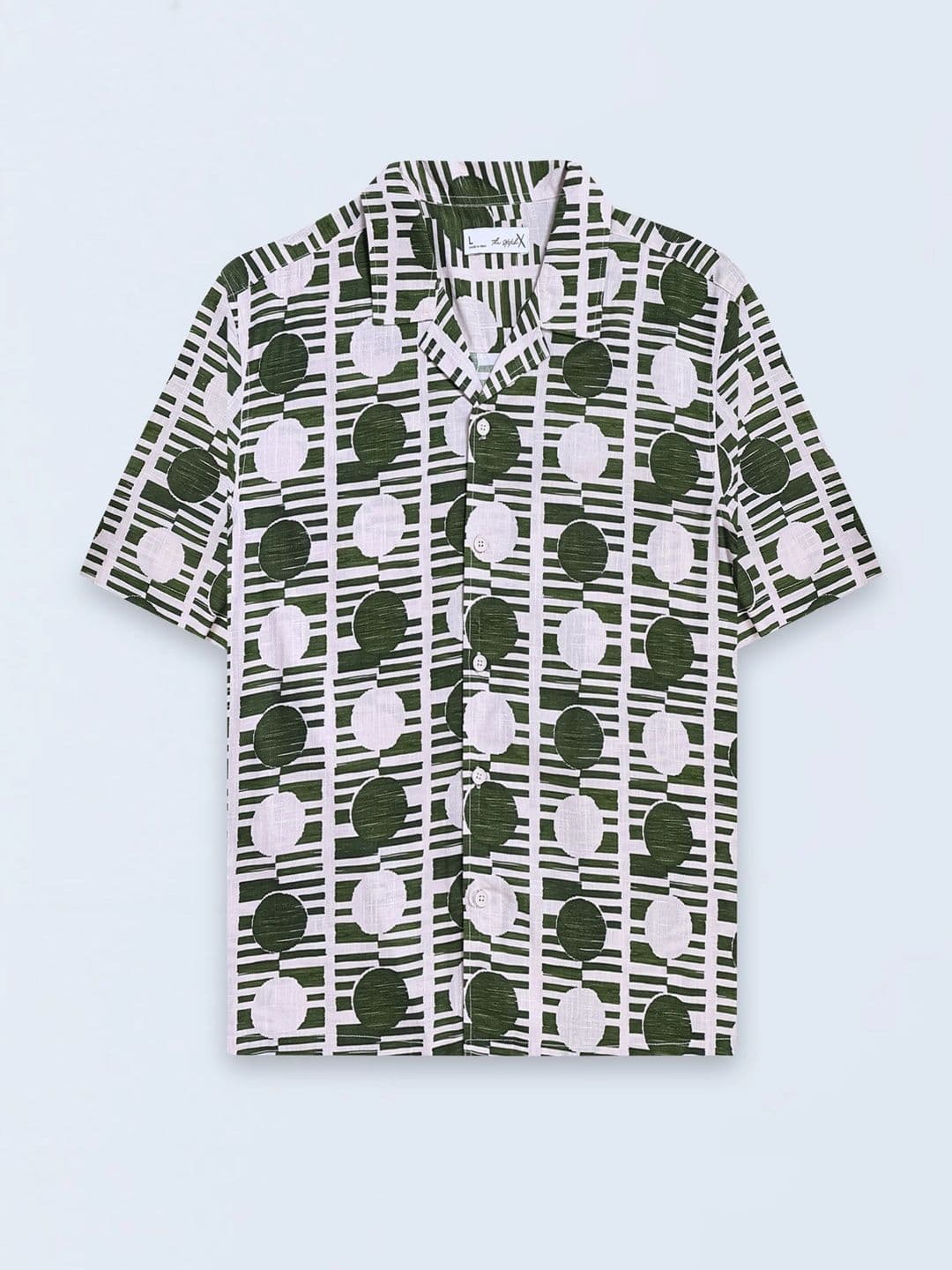 StitchX Men Cotton Half Sleeve Breezy Abstract Printed Boxy Fit Shirt thumbnail 2
