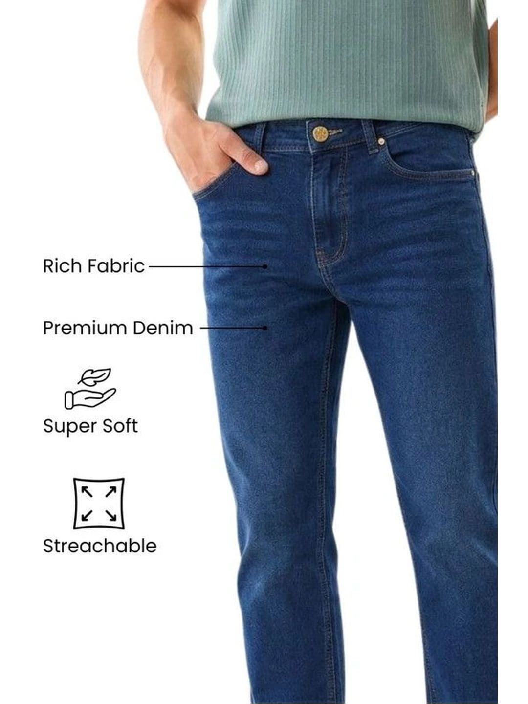 ETON VALLEY Men Regular Fit Mid-Rise Jeans thumbnail 2