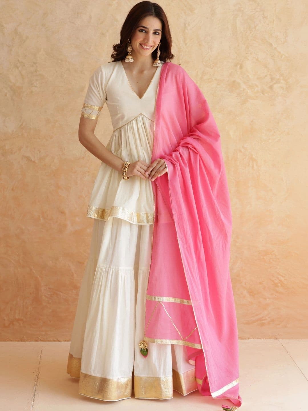 P R LABEL Embellished Ready to Wear Lehenga & Blouse With Dupatta - view 1