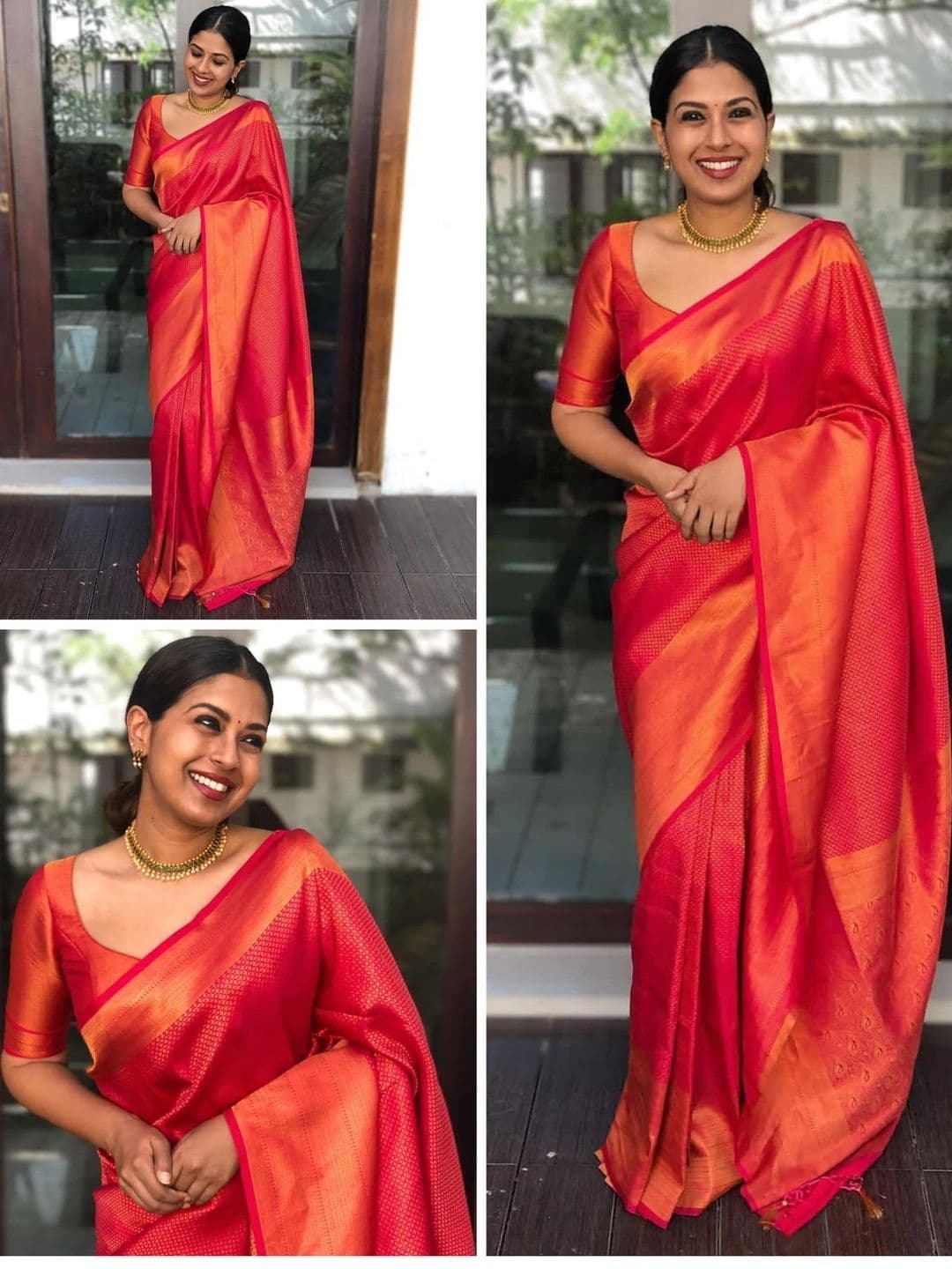 revika Woven Design Zari Art Silk Designer Kanjeevaram Saree thumbnail 3