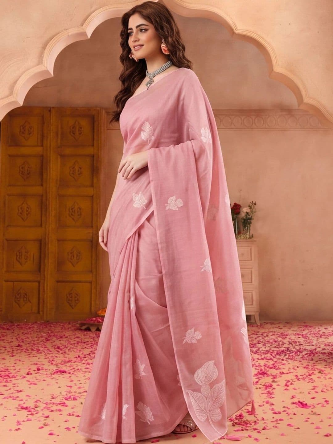 Jaipur Kurti Woven Design Zari Silk Cotton Fusion Banarasi Saree thumbnail 6