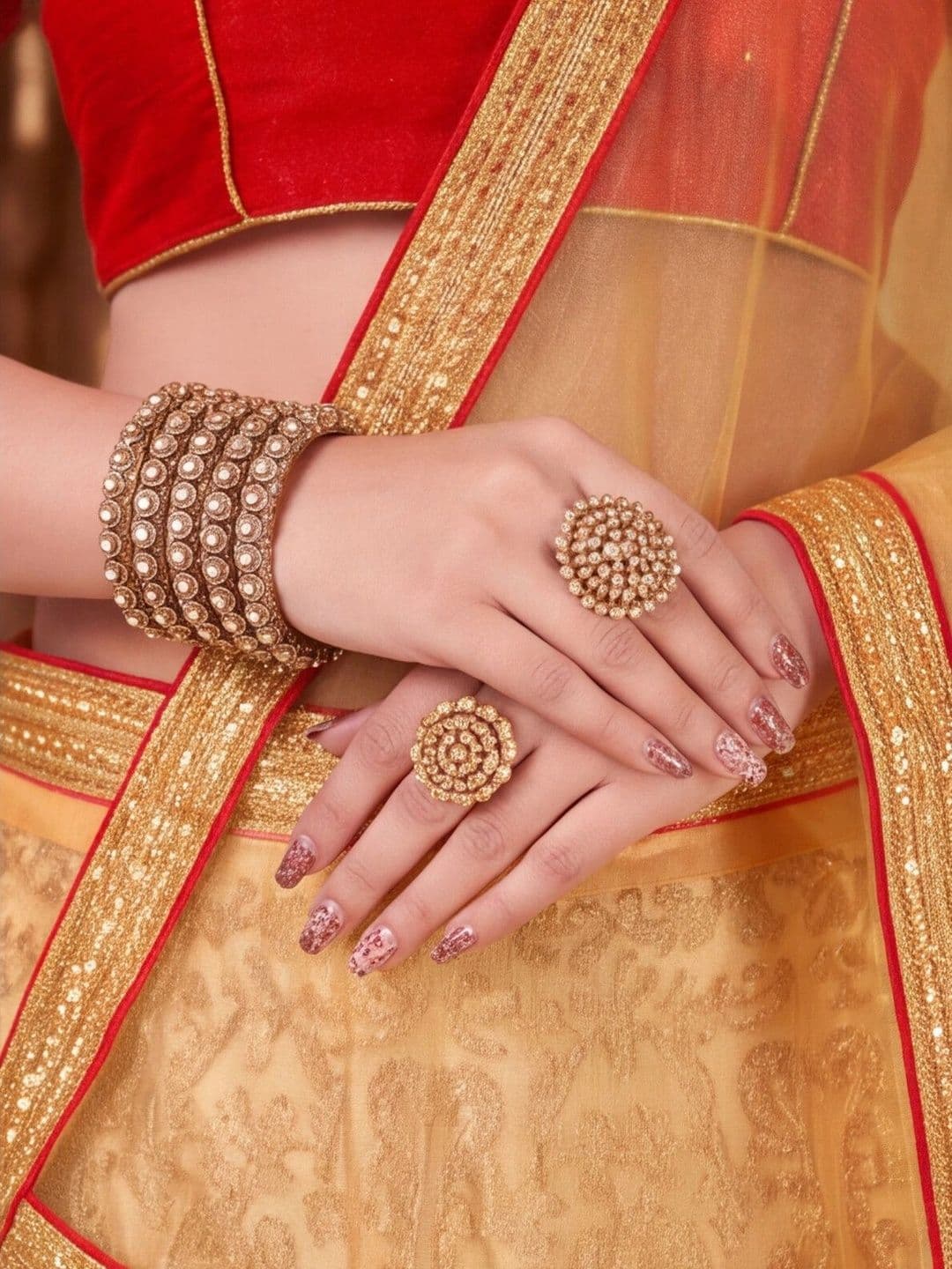 Mitera Semi-Stitched Lehenga & Unstitched Blouse With Dupatta thumbnail 7