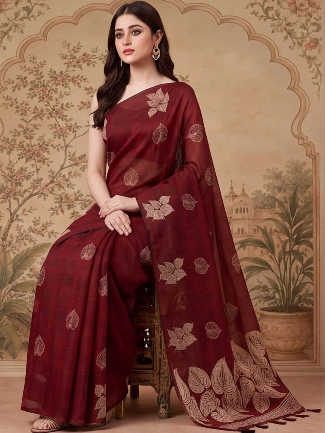 Jaipur Kurti Woven Design Zari Silk Cotton Fusion Banarasi Saree thumbnail 3