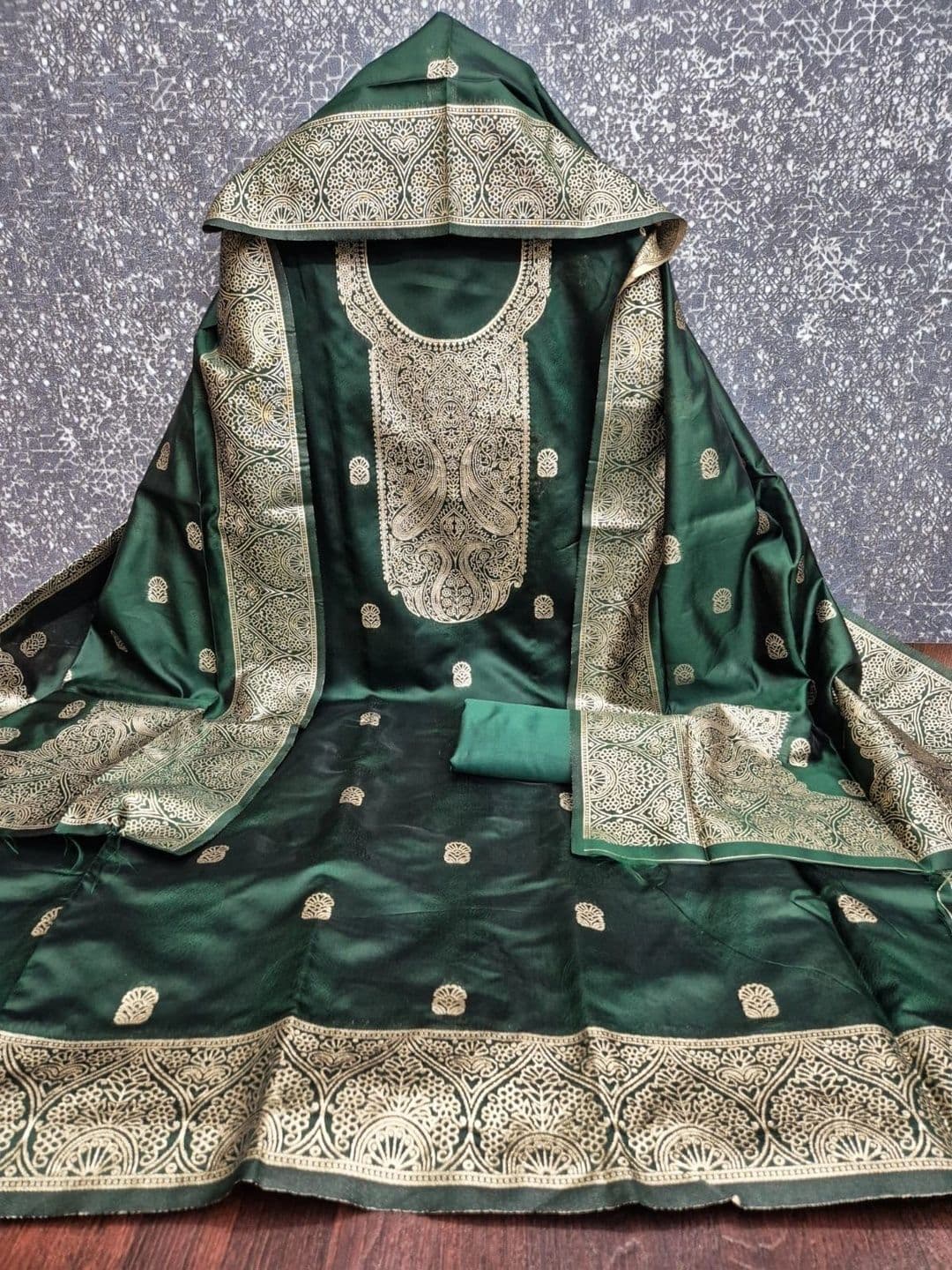 Dhaaga Ghar Art Silk Unstitched Dress Material thumbnail 2