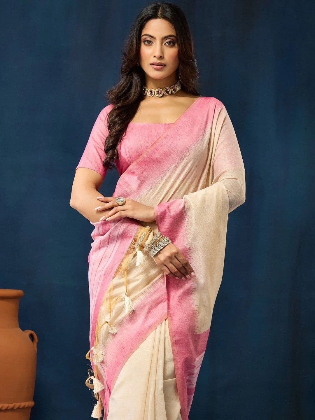 kasee Ethnic Motifs Zari Pure Cotton Designer Saree thumbnail 6