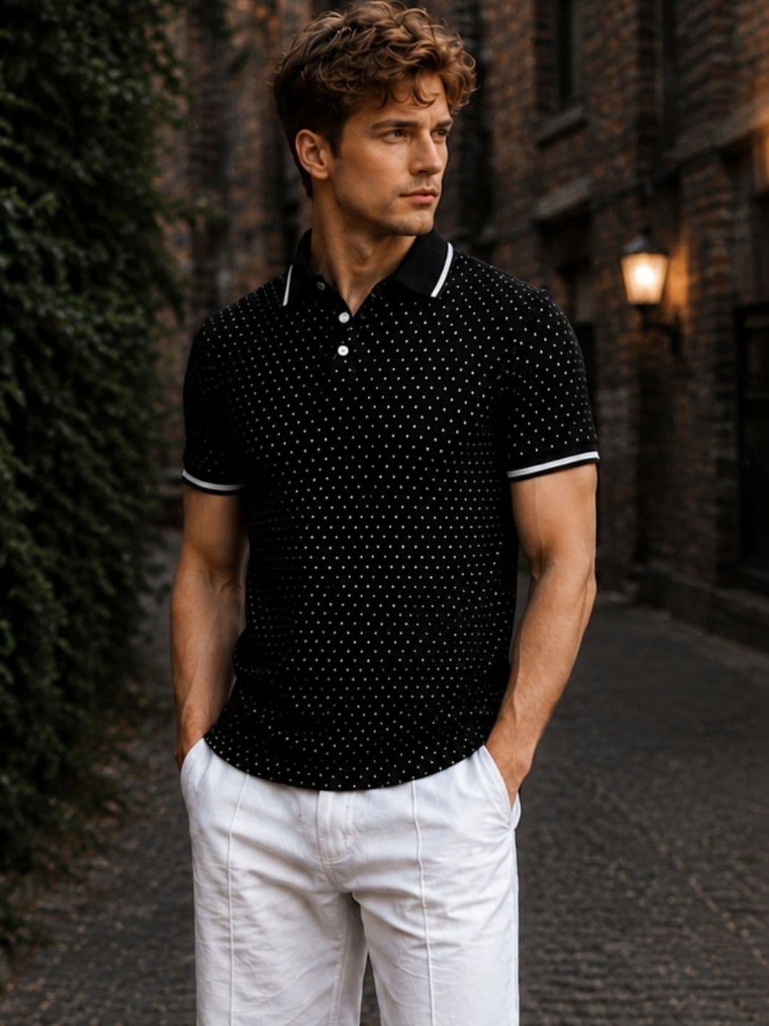 Mast & Harbour Men Printed Polo Collar T-shirt - view 1