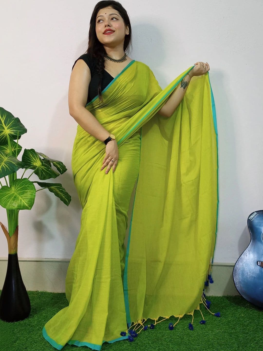 Monde Avenir  Women Pure Cotton Handloom Khadi Saree thumbnail 2