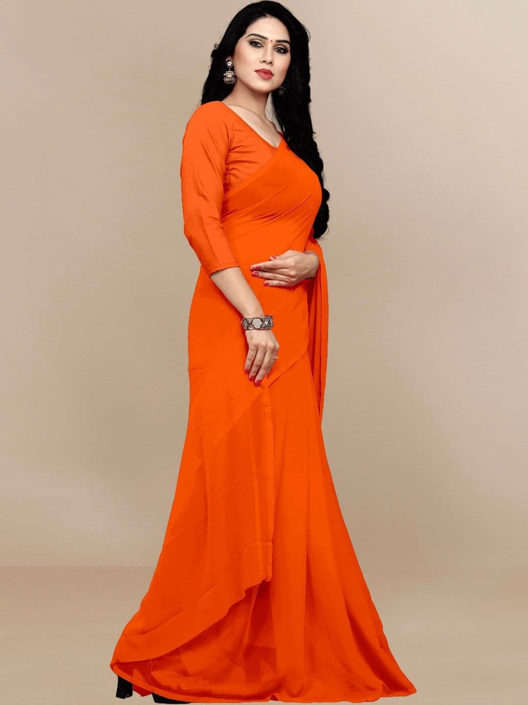 Sangria Women Pure Georgette Designer Saree thumbnail 4