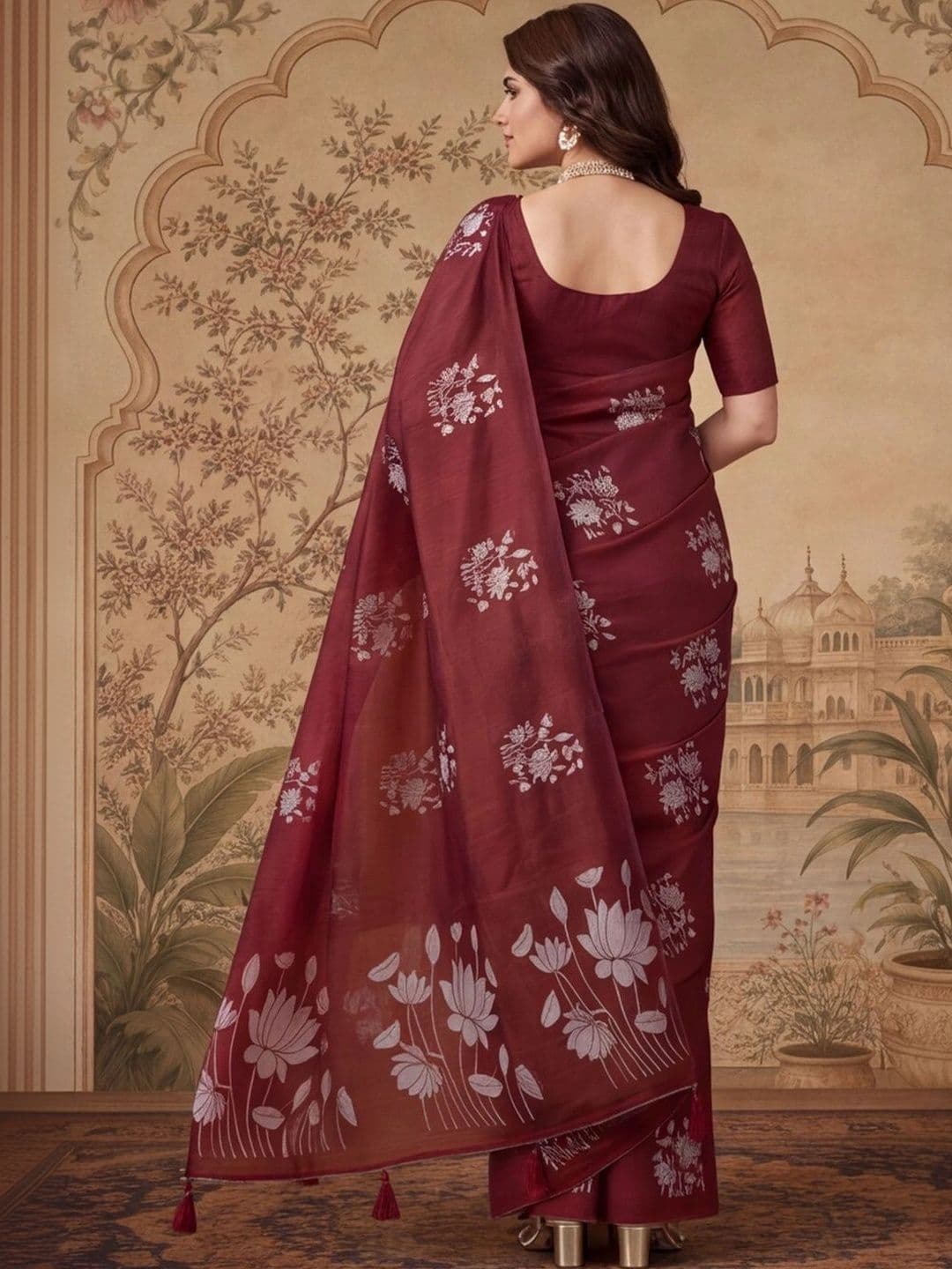 Jaipur Kurti Women Woven Design Zari Silk Cotton Fusion Banarasi Saree thumbnail 3