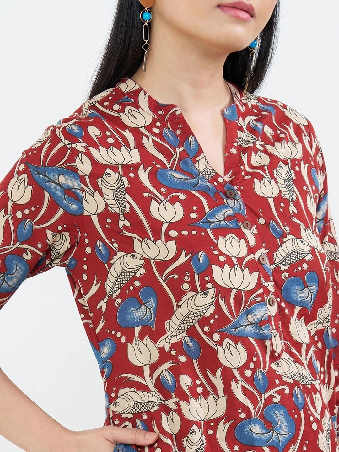 RANGMANCH BY PANTALOONS Women Floral Printed Floral Kurta thumbnail 5